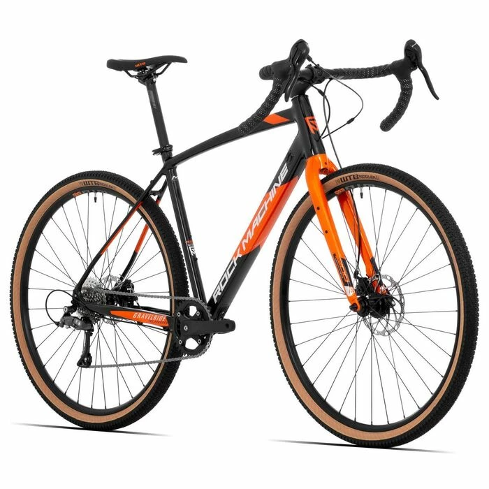 ROCK MACHINE Vélo Gravel RockMachine GravelRide 200 Noir / Gris / Orange – Image 16