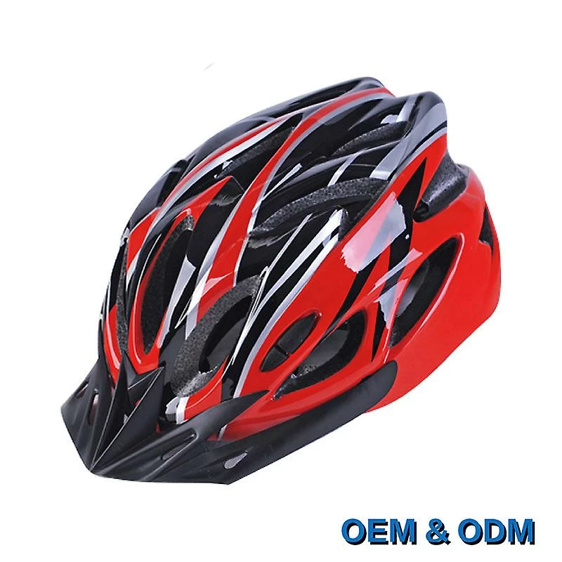 Unbranded Rouge + Noir Casque De Vélo De Montagne Casque De Vélo De Montagne Casque Monobloc