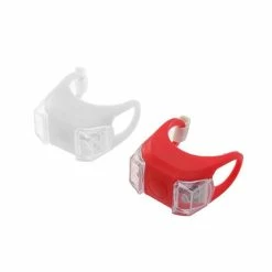 2 Pcs Silicone Tête Avant Lumières Batterie Vélo Lampes Roue Arrière Sécurité Pour ECLAIRAGE POUR CYCLE - Avis / Test