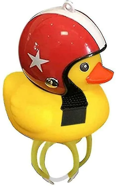 Xhdfr Mignon Casque Canard Cloche De Vélo Avec Led Lumière Caoutchouc Canard Vélo Handleba