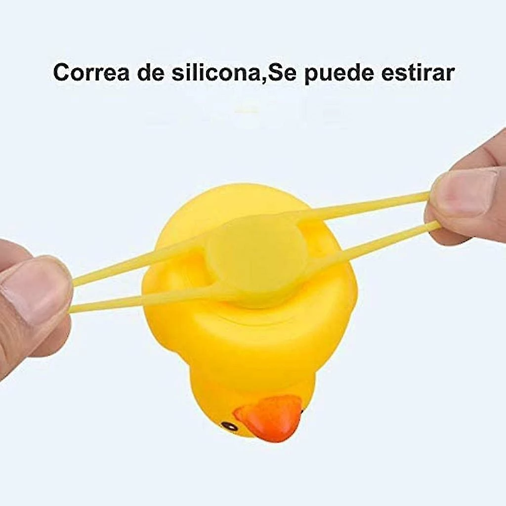 Xhdfr Mignon Casque Canard Cloche De Vélo Avec Led Lumière Caoutchouc Canard Vélo Handleba – Image 2