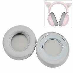Unbranded 2 Pcs Pour Razer Kraken 7.1 V2 Pro Casque Coussins Éponge Gris Net Cover Earmuffs Replacemm