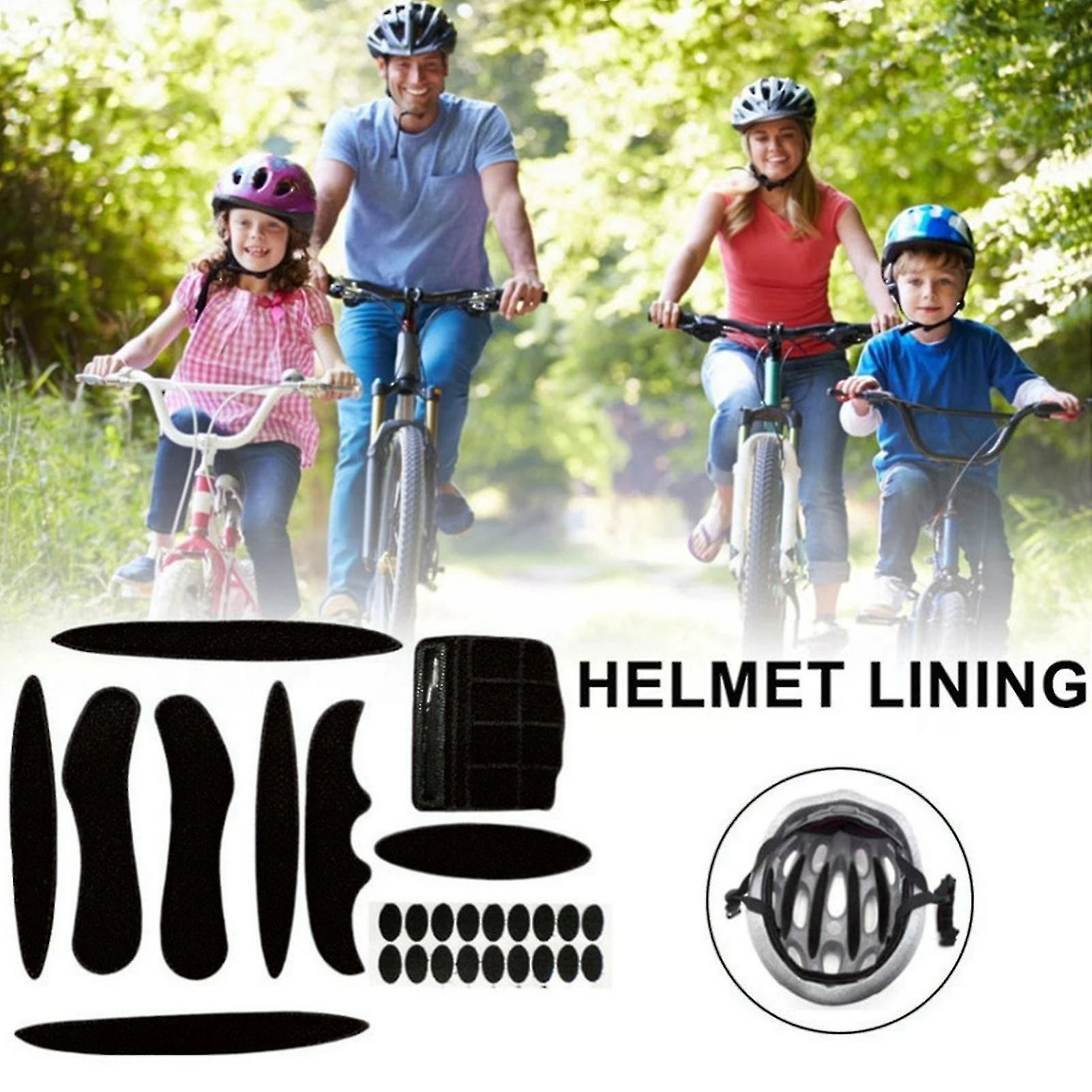 Unbranded 27pcs / Set Ultralight Helmet Pad Universal Amovible Anti Collision Casque Rembourrage Casque Accessoire – Image 2