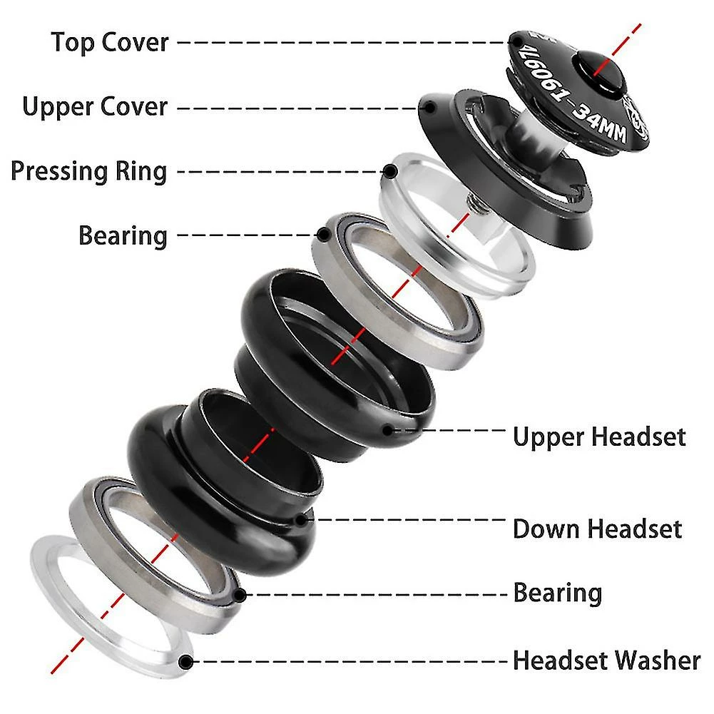 Unbranded Muqzi 1 1/8 « Casque Compatible Avec Tube Droit Non Fileté De 28,6 Mm, Argent – Image 3