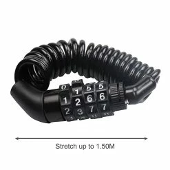 Tib Vélo Casque Serrure Code Mot De Passe Vélo Combinaison Serrure Vélo Câble Serrure Tough Sécurité Codé Câblage Vélo Serrure De Sécurité