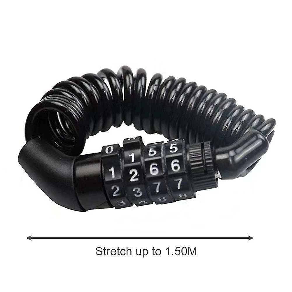 Tib Vélo Casque Serrure Code Mot De Passe Vélo Combinaison Serrure Vélo Câble Serrure Tough Sécurité Codé Câblage Vélo Serrure De Sécurité – Image 2