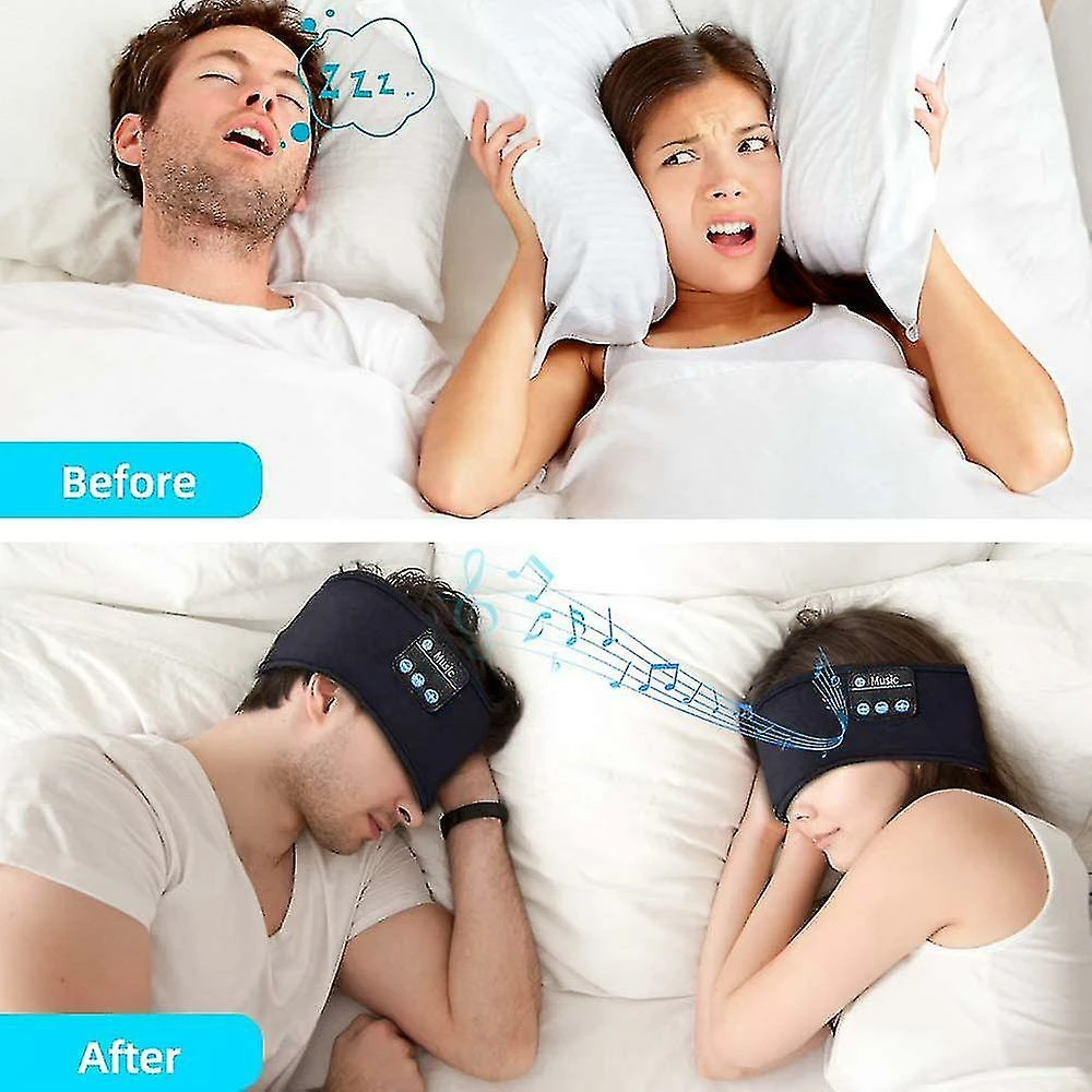 Unbranded Casque De Sommeil Bluetooth Headband, Casque Sans Fil Casques Avec Haut-parleurs Minces, Écouteurs De Sommeil, Casque De Sommeil Pour La Course D’entraînement – Image 4