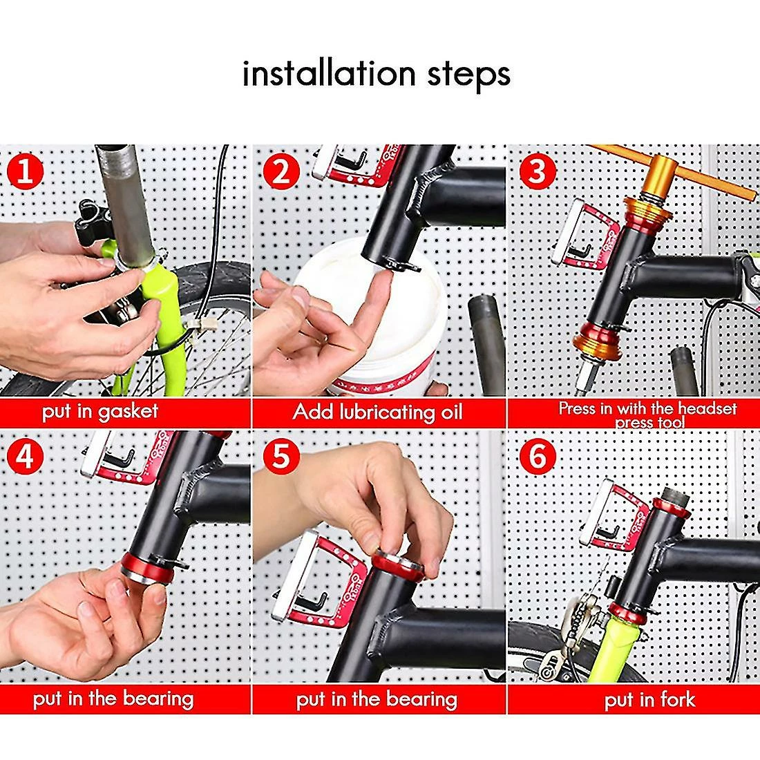Unbranded Casque Muqzi 34mm Compatible Avec Brompton 1 1/8 Pouce (28,6 Mm) Compatible Withk Headset,4 – Image 2