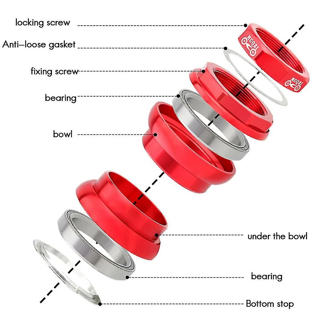 Unbranded Casque Muqzi 34mm Compatible Avec Brompton 1 1/8 Pouce (28,6 Mm) Compatible Withk Headset,4 – Image 5