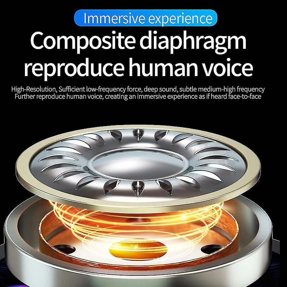 Casque Bluetooth Wabjtam Avec Micro Appels Mains Libres, écouteur Bluetooth Sans Fil Antibruit (1pcs, Or Rose) – Image 3