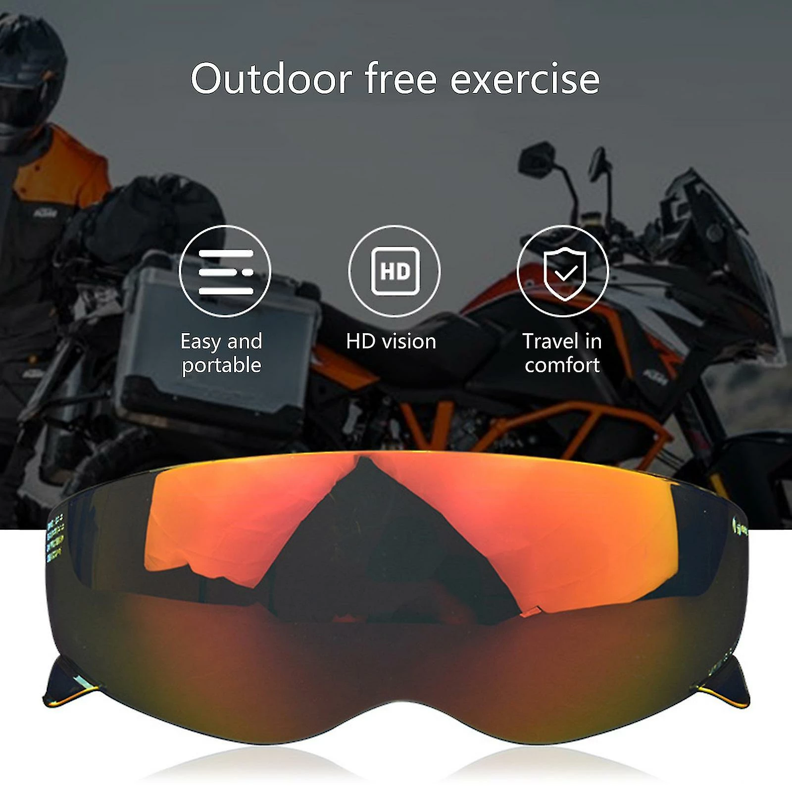 Boom Visière De Casque Pour Scorpion Combat / Covert-x Anti-scratch Shield Casque Lentille Transparent Rouge – Image 2