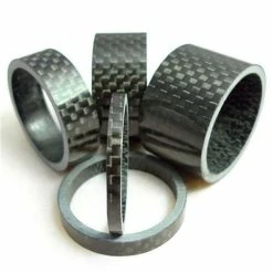 Unbrand 5x Vélo Fibre De Carbone Casque Fourche Espaceur Anneau De Vélo Joint Front Fourche Laveuse