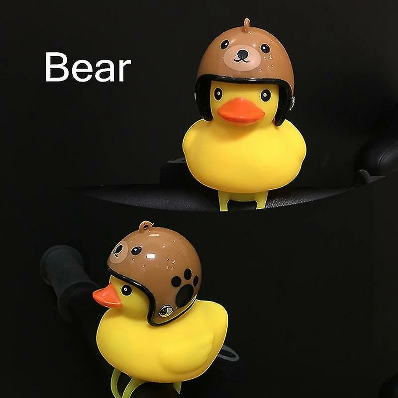 Unbranded VTT Vélo De Route Cloche Petit Canard Jaune Avec Casque Klaxon Pour Enfants, Vélo Guidon Accessoires Adultes Jouets Enfants – Image 2
