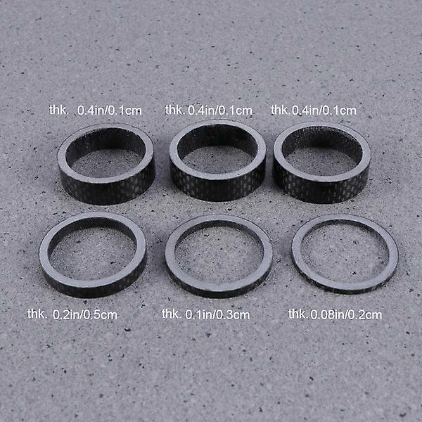 Toyvian 6pcs Casque De Vélo Espaceur Guidon De Vélo Tige Espaceurs Bmx Espaceurs – Image 3