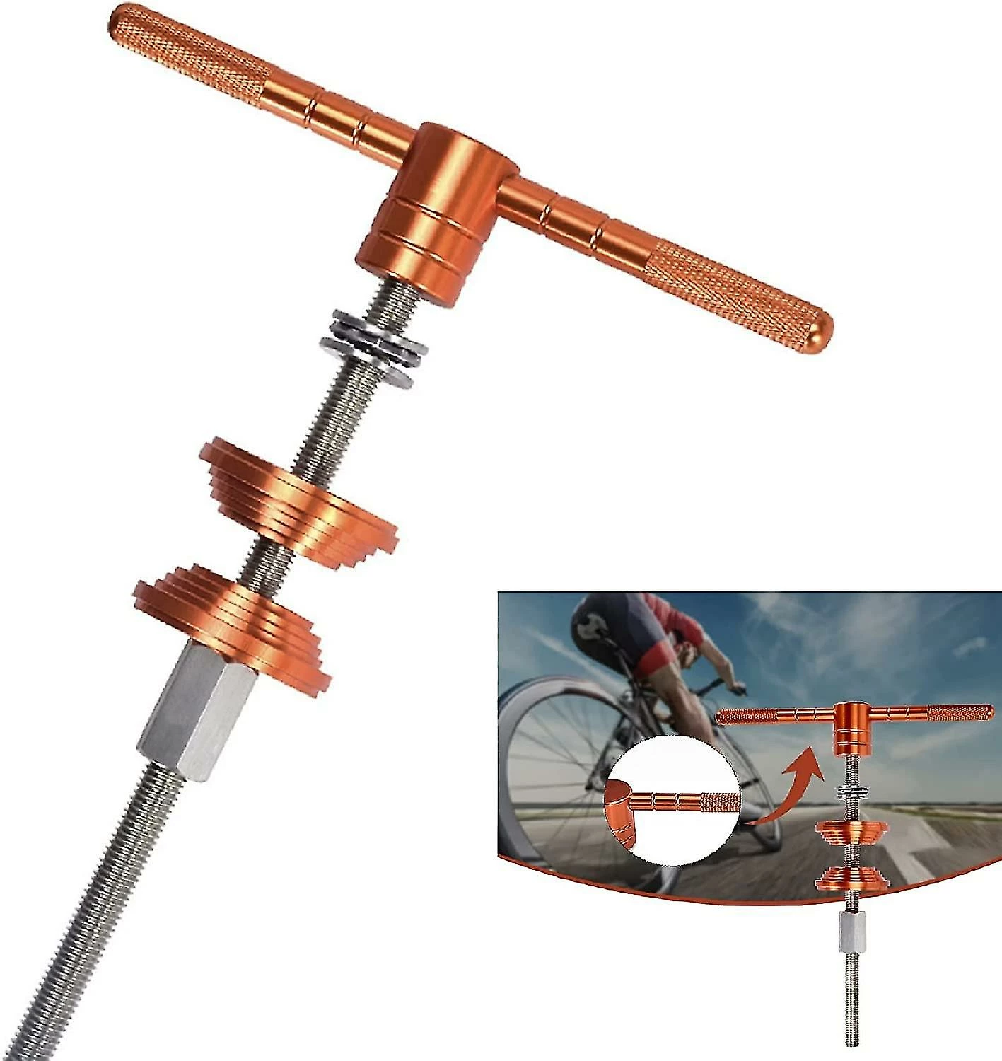 Nufasion Casque De Vélo Tasse Et Pédalier Installation De Presse Outil Vélo Casque Press-in Outil Vélo Roulement Dossier De Presse Réparation De Vélo Accessoires Roulement Dans – Image 2