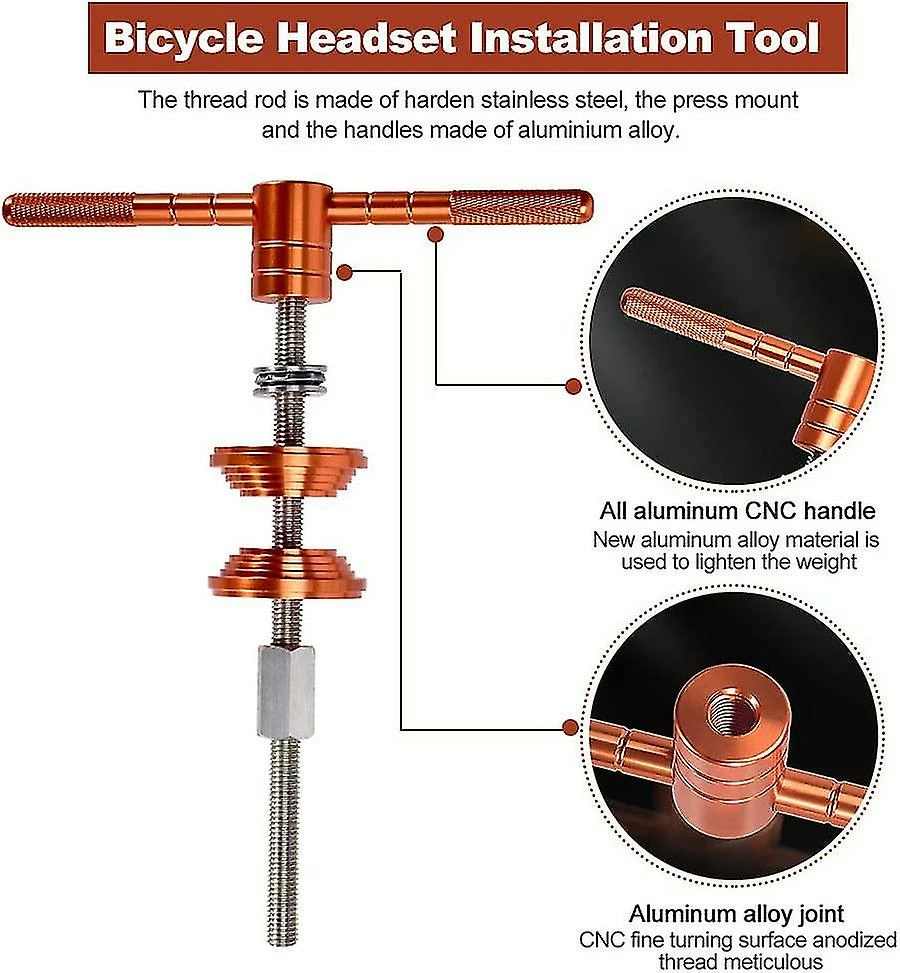 Nufasion Casque De Vélo Tasse Et Pédalier Installation De Presse Outil Vélo Casque Press-in Outil Vélo Roulement Dossier De Presse Réparation De Vélo Accessoires Roulement Dans – Image 5