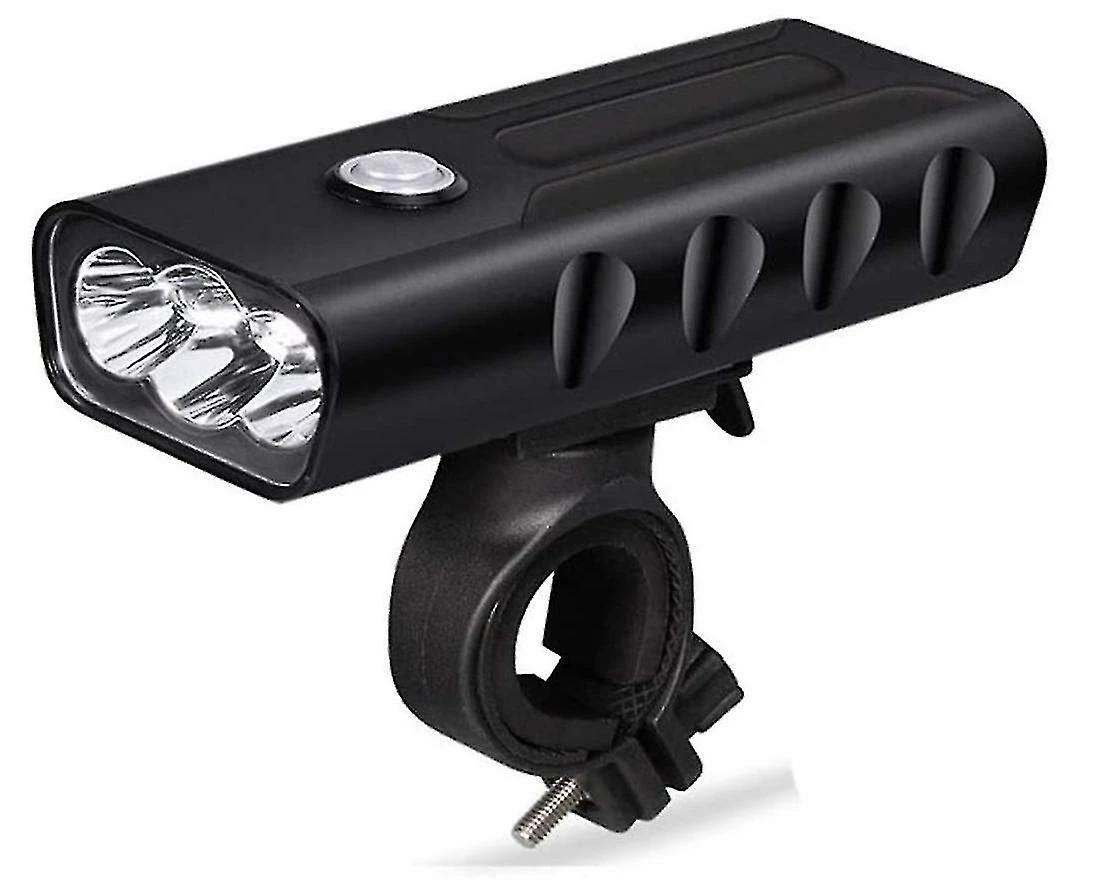 Unbranded Phares De Vélo Usb Rechargeable Built-in Batterie Haute Capacité Trois Modes Outdoor Mountain Bike Ipx5 Imperméable à L’eau Casque Accessoires De Vélo (bla