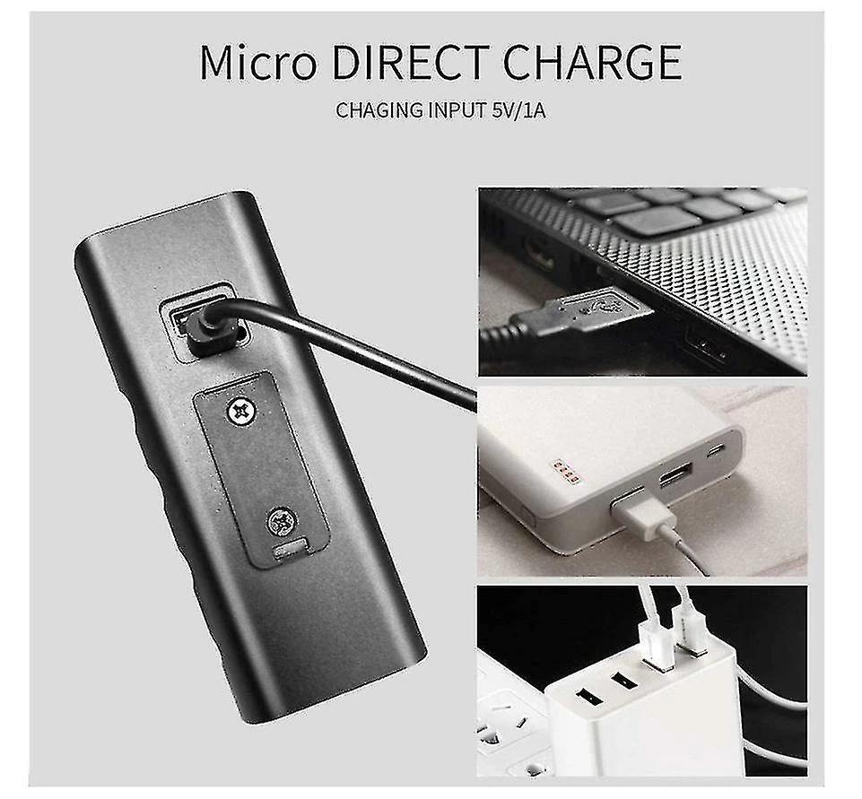 Unbranded Phares De Vélo Usb Rechargeable Built-in Batterie Haute Capacité Trois Modes Outdoor Mountain Bike Ipx5 Imperméable à L’eau Casque Accessoires De Vélo (bla – Image 3