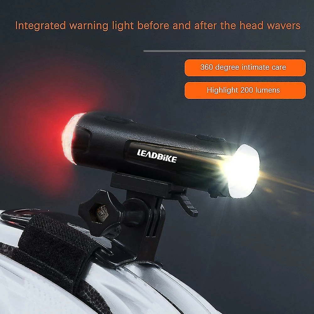 Beitong Casque De Vélo Light Front Tail Light Casque D’équitation Intégré Light Usb Charging New Helmet Light – Image 2