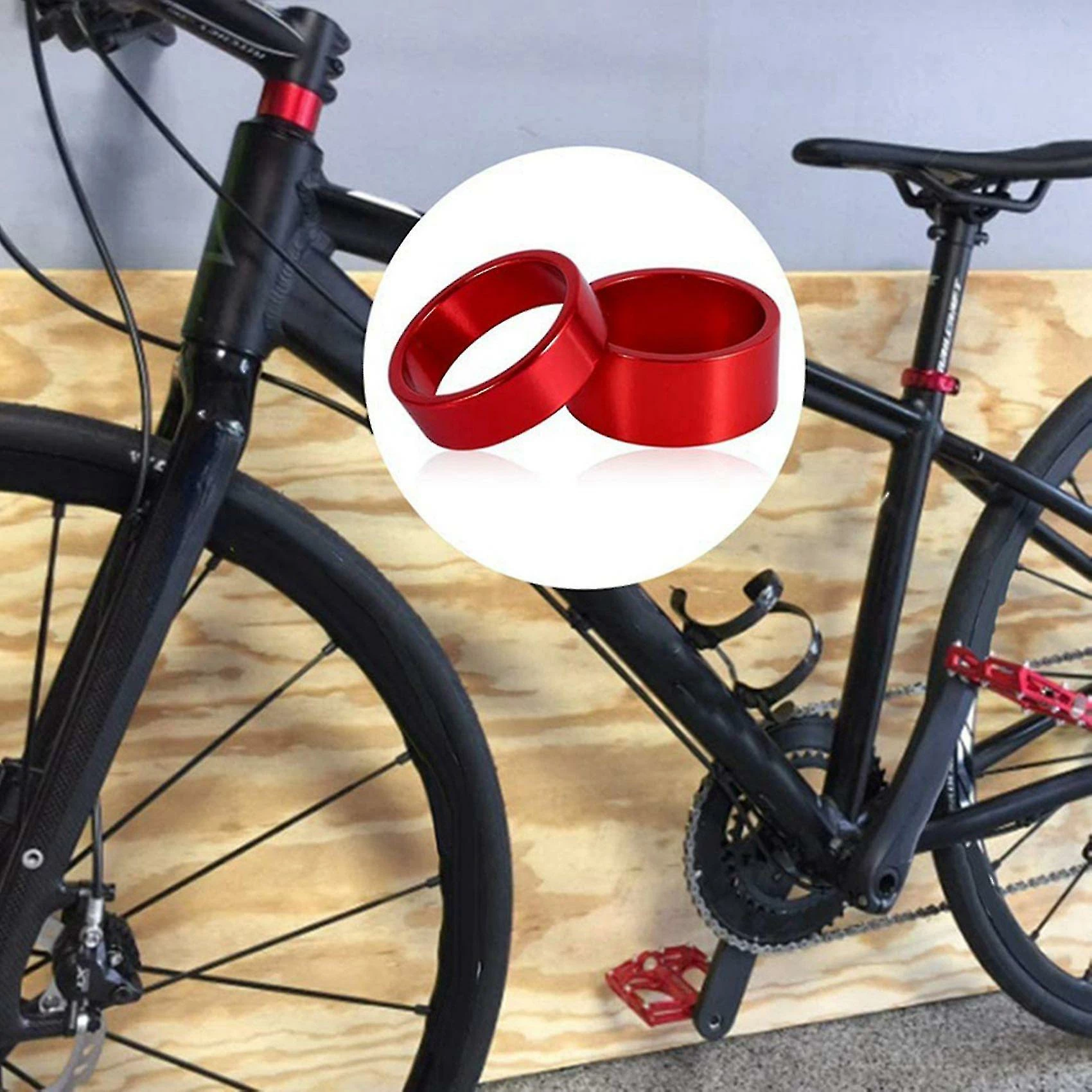 Nw 1776 Compatible Aveccompatible Avec4pcs / Set 5/10/15 / 20mm Casque En Alliage D’aluminium Stem Spacer, Or – Image 2