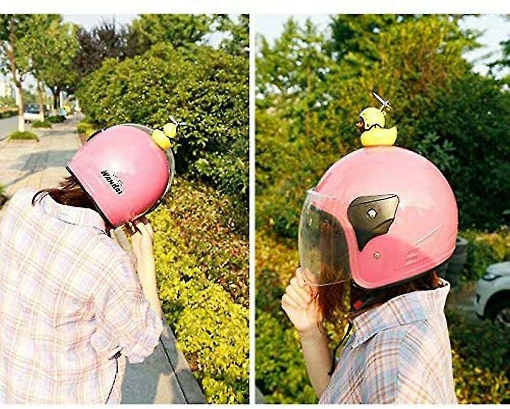 Nw 1776 Shxx 2 Packrubber Canard Jouet Ornements Jaune Canard Voiture Tableau De Bord Décorations Squeeze Canard Bicycle Cornes Hélice Casque Xq-zxc15 – Image 3