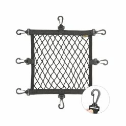 Unbranded Rhinowalk Support De Casque De Moto Net 8 Crochets En Métal Support De Filet De Bagage De Moto Mesh Storage Trun