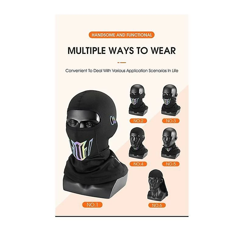 Unbranded Warm Face Bike Mask Anti-dust Imperméable à L’eau Coupe-vent Complet Couverture Faciale Chapeau Cou Casque Masque Balaclavas – Image 3