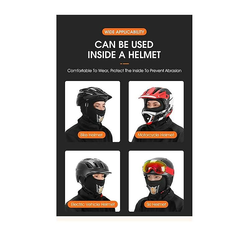 Unbranded Warm Face Bike Mask Anti-dust Imperméable à L’eau Coupe-vent Complet Couverture Faciale Chapeau Cou Casque Masque Balaclavas – Image 4