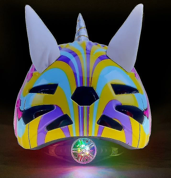 Unbranded Casque De Tout-petit Casque De Vélo Licorne Pour Filles Avec Feu Arrière – Image 5