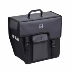 8419OK® Magnifique Haute Qualité -Sacoche Vélo Porte Bagages Arrière- Sacoche De Roue Arrièrede Vélo 17 L Noir Forme Obli - Avis / Test