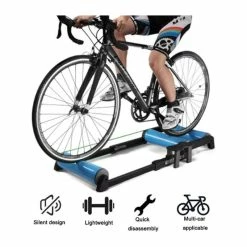Home Trainers Vélo D'intérieur Vélo Roller Trainer Avec Pédale Et Support De Roue Avant Réglable Pour VTT 24-29 PoucesVél - Avis / Test