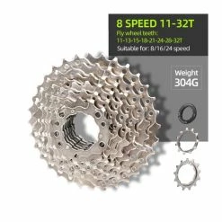 Pièce Détachée,MEROCA 8 9 10 11 12 Vitesses VTT Vélo Roue Libre En Acier Pur 32 36 40 42 46 50 52T Cassette - Type 8 Speed - Avis / Test