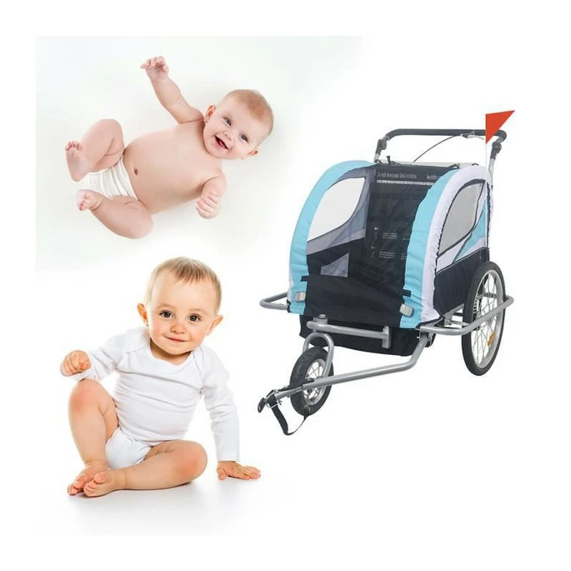 Remorque De Vélo 2 En 1 Pour Enfant Avec Vélo, Roue Avant Pivotante Convertible Jogger Remorque À Vélo 2 En 1 - Avis / Test